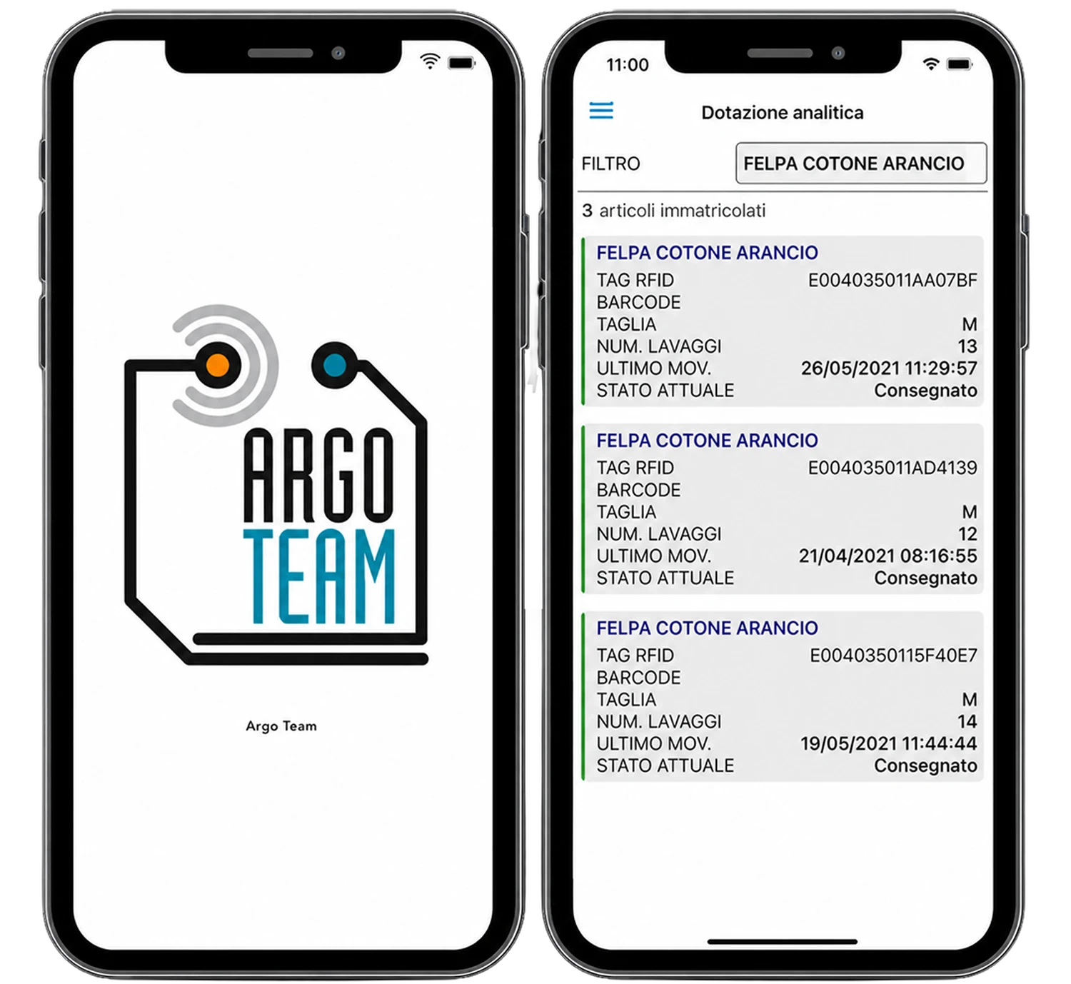 Mockup dell'applicazione Argo App su smartphone